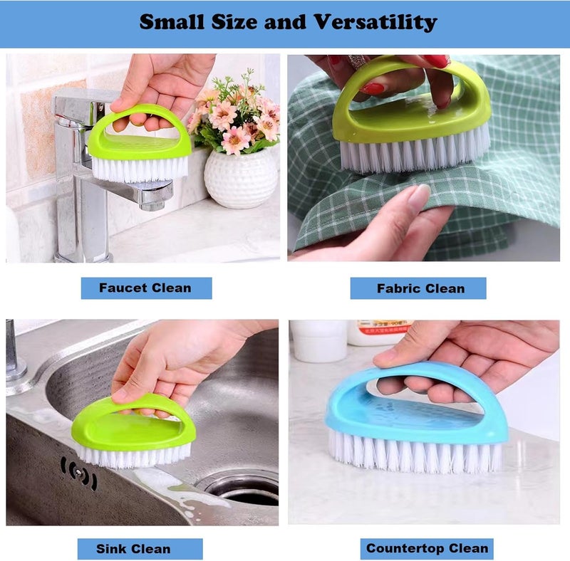 Ganganmax 2 Pack Scrubbing Brushes for Cleaning, Heavy Duty Scrub Brush Nylon Stiff Bristles,Scrubber Cleaner Brush for Bathroom,Showe,Sink,Kitchen,Bathtub,Floor,Multi-Purpose Cleaning Brush -Small Size - Image 5